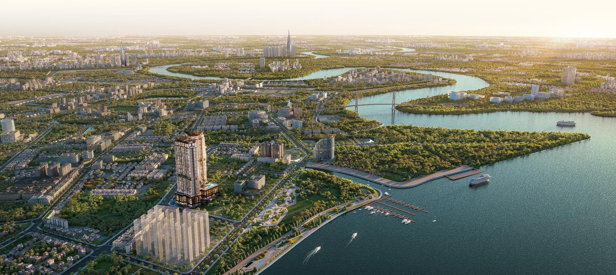 Phối cảnh dự án Vlasta Premier Quận 7 bên dòng sông Sài Gòn