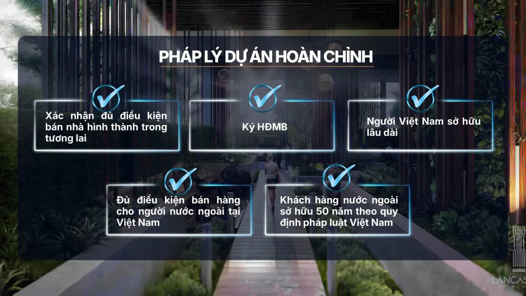 Tiến độ pháp lý hoàn chỉnh đảm bảo đủ điều kiện ký hợp đồng mua bán tại Lancaster Lincoln