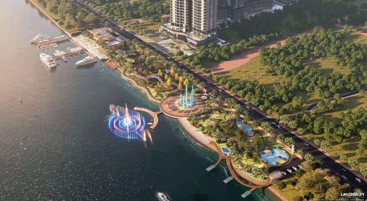 Phối cảnh bến du thuyền sang trọng tại dự án The Emerald River Park