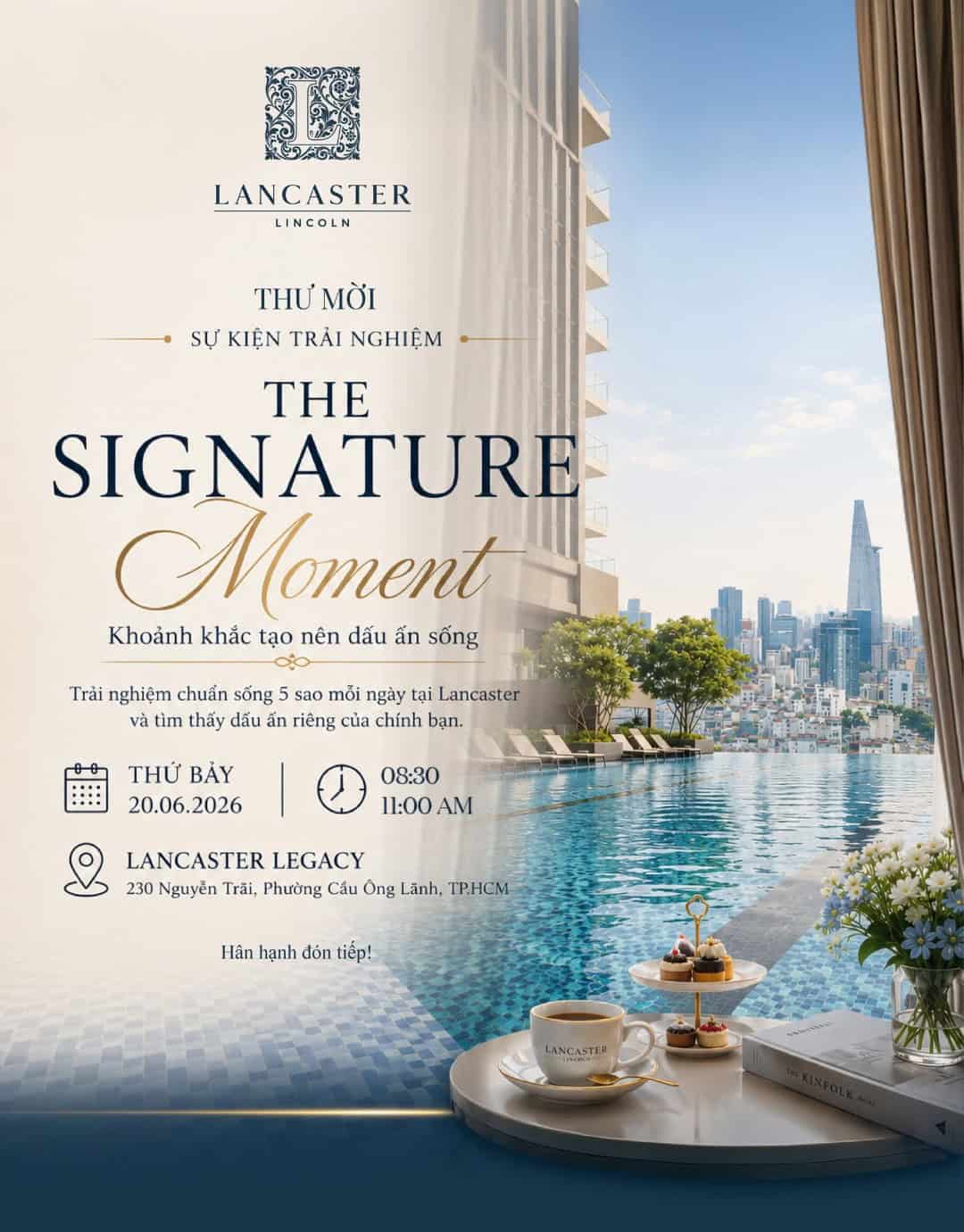 Thư mời sự kiện trải nghiệm chuẩn sống 5 sao The Signature Moment
