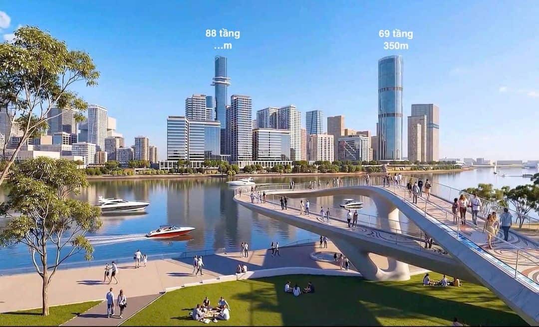 Sơ đồ phân chia cấu trúc quy hoạch các phân khu chức năng của dự án