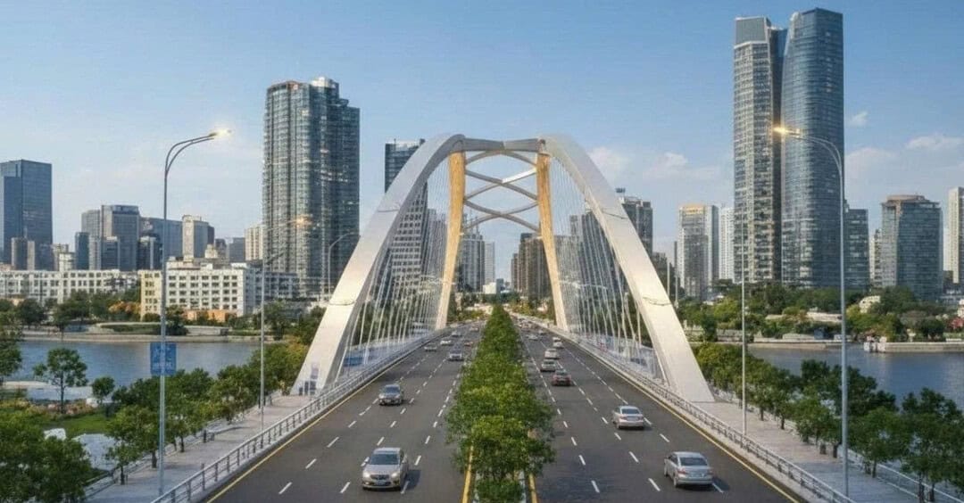 Phối cảnh thiết kế cầu Thủ Thiêm 4 quy mô 8 làn xe nối khu Nam và Thủ Thiêm