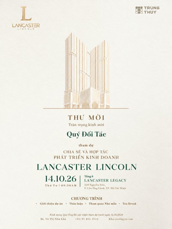 Thư Mời Quý Đối Tác Tham Dự Sự Kiện Lancaster Lincoln 14.10.2026